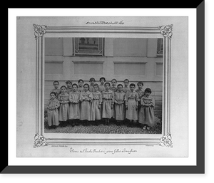 Group photograph of the students of the Mirg&ucirc;n (Emirg&acirc;n) middle school for girls.Abdullah Fr&egrave;res, Phot., Constantinople, Historic Print