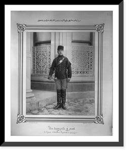 A bugler of the First Mobile Artillery Bodyguard Brigade, standing.Constantinople, Abdullah Fr&egrave;res, Vintage Print
