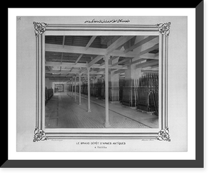 Historic Framed Print, [The interior view of the ancient weapons magazine in Ma&ccedil;ka].Constantinople, Abdullah Fr&egrave;res.,  17-7/8" x 21-7/8"