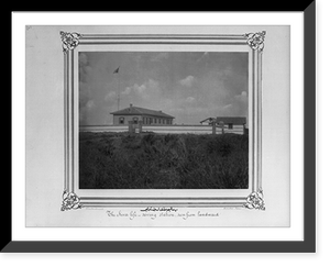 Historic Framed Print, [Riva lifesaving station seen from the land].Constantinople, Abdullah Fr&egrave;res.,  17-7/8" x 21-7/8"