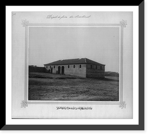 Historic Framed Print, [The straw rick which was recently constructed within the drill hall of the barracks of the Fire Brigade],  17-7/8" x 21-7/8"