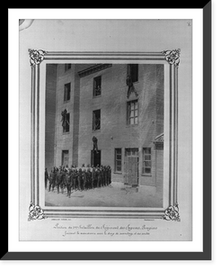 Position of the Second Battalion of the Fire Brigade drilling with rescue cloth and rope.Abdullah Fr&egrave;res, Phot., Constantinople, Historic Print