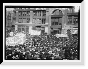 Historic Framed Print, Strikers, Union Sq., May Day, 1913 - 2,  17-7/8" x 21-7/8"