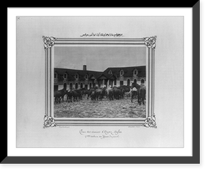 The third section of the Imperial Stud Farm: the yard of the Ayazaga stable.Constantinople, Abdullah Fr&egrave;res, Vintage Wall Art
