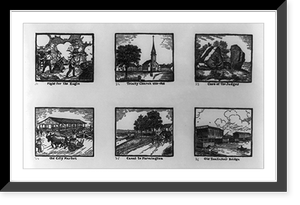 6 views of Old New Haven, Conn, Historic Reproduction