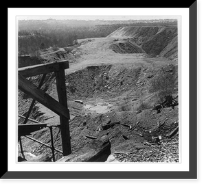 Mountains of slag around the pit-head of a coal mine, Hazelton, Pa, Vintage Poster
