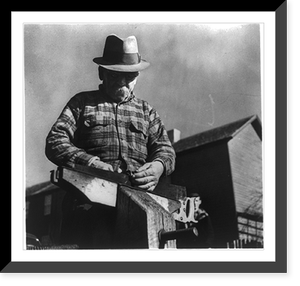 Andrew Scanicky, a coal miner, Hazleton, Pa.: Sharpening a saw, Vintage Print
