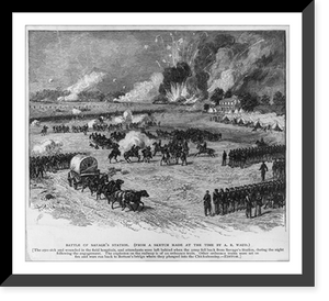 Historic Framed Print, Battle of Savage's Station,  17-7/8" x 21-7/8"