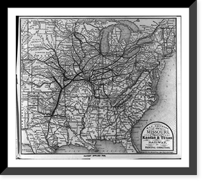 Vintage Railroad - Railroads & Depots - Map showing the Missouri