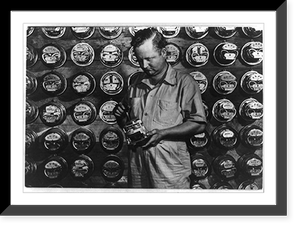 Portrait of America. No. 36. Rural electrification in the U.S. This collection of electric meters, receiving a final adjustment, is ready to be installed in U.S, Antique Print