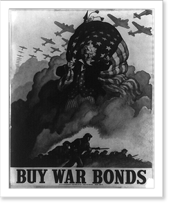 Antique Military - Buy War Bonds - Historic Wall Art Gift