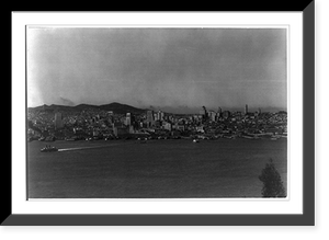 Skyline of San Francisco from midbay, June 1, 1930, Antique Poster