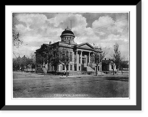 Historic Framed Print, Carnegie Library, Guthrie, Oklahoma,  17-7/8" x 21-7/8"