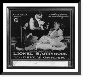 Motion picture advertisements: The Devil's Garden, starring Lionel Barrymore, Antique Poster