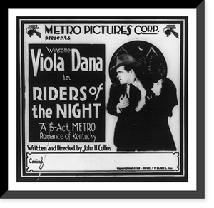 Motion picture advertisements: Riders of the Night, starring Viola Dana Classic, Antique Poster