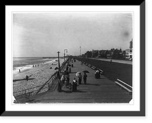 Historic Framed Print, The boardwalk, Ocean Grove, N.J.,  17-7/8" x 21-7/8"