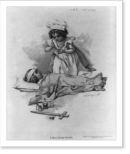 Antique Photo Print - A Red Cross nurse - Vintage Home Decor Print