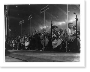 Historic Photo Print - Intent is the word for these delegates