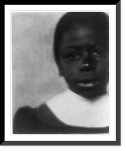 Historic Framed Print, [Girl in dress with white collar],  17-7/8" x 21-7/8"