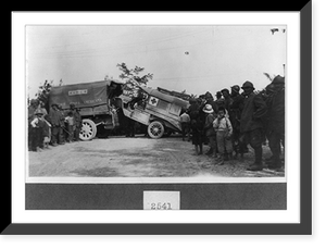 A wrecked American Red Cross ambulance being towed by a truck, Italian Front Classic, Historic Reproduction