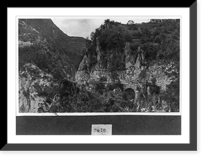 An American Red Cross ambulance on mountain road over tunnel on the Italian Front, Vintage Wall Art