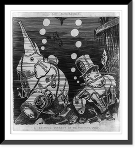 The submarines; a tragic possibility of the political deep Classic, Vintage Poster