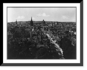 Antique City View - High Street, Oxford, England - Vintage Wall Art Gift