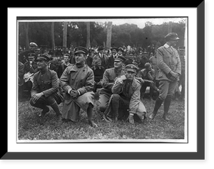 Army and Navy baseball game, Rome, Italy; soldiers watching, Historic Print