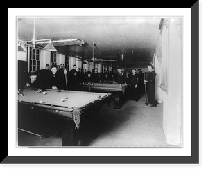 Historic Framed Print, Pool room - ship and tent club,  17-7/8" x 21-7/8"