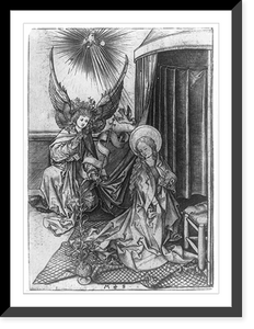 Historic Framed Print, The Annunciation - 2,  17-7/8" x 21-7/8"