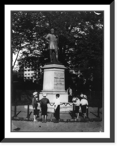 Thomas J. Jackson statue and small boys, Richmond, Virginia Classic, Antique Wall Art