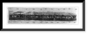 Historic Framed Print, [Panorama of New York City from harbor],  17-7/8" x 21-7/8"