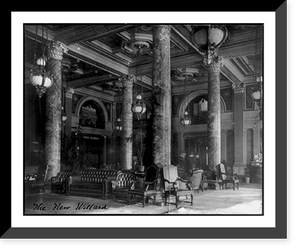 Historic Framed Print, [The New Willard Hotel, Washington, D.C. - lobby],  17-7/8" x 21-7/8"