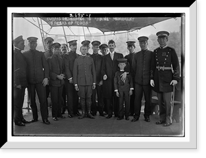 Historic Framed Print, Cuban delegates to MAINE monument Cuban officers,  17-7/8" x 21-7/8"