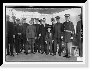 Historic Framed Print, Cuban officers on CUBA,  17-7/8" x 21-7/8"