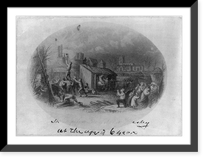 Historic Framed Print, The escape from the fire of the Rev. John Wesley,  17-7/8" x 21-7/8"