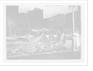Cleaning snow from streets, New York, Vintage Wall Art