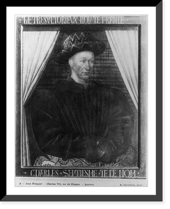 Historic Framed Print, Charles VII, King of France, 1403-1461,  17-7/8" x 21-7/8"