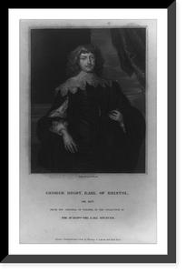 Vintage Americana Print - George Digby, 2d Earl of Bristol, 1612