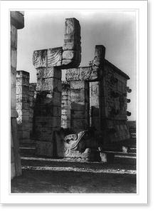 Vintage Photo Print - Feathered Serpent Columns - Vintage Wall Art Gift
