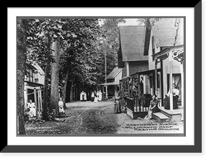 Historic Framed Print, Camp meeting grounds in Cartwright Avenue, Williamantic, Connecticut,  17-7/8" x 21-7/8"