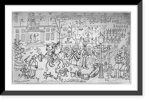 Historic Framed Print, [The day we celebrate. Our youngest contributor's idea of it],  17-7/8" x 21-7/8"