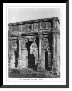 Historic Framed Print, Arch of Septimius Severus, Rome, [Italy],  17-7/8" x 21-7/8"