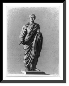 Historic Framed Print, [Full lgth., statue of Caesar Auguste],  17-7/8" x 21-7/8"