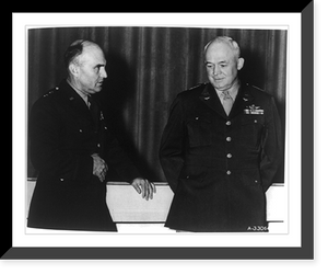 Historic Framed Print, [Gen. Ira Eaker and Gen. Henry H. Arnold posed standing, half lgth., in uniform],  17-7/8" x 21-7/8"