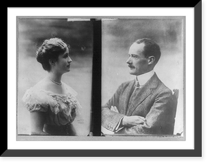 Half lgth., portraits of Bertha Krupp and her husband, Vintage Poster