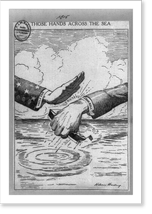 Antique Photo Print - Those hands across the sea - Historic Wall Art Gift