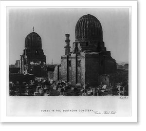 Antique Photo Print - Tombs in the southern cemetery, Cairo