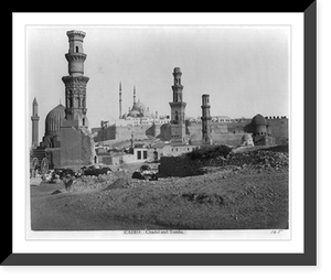 Historic Framed Print, Cairo: Citadel and tombs,  17-7/8" x 21-7/8"