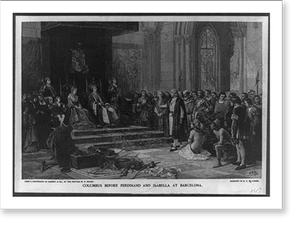 Black & White Photo - Columbus - before Ferdinand and Isabella